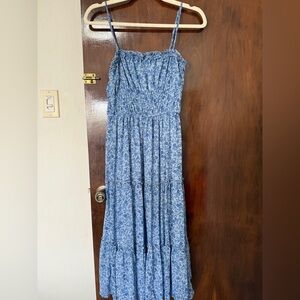 Blue midi dress, size M